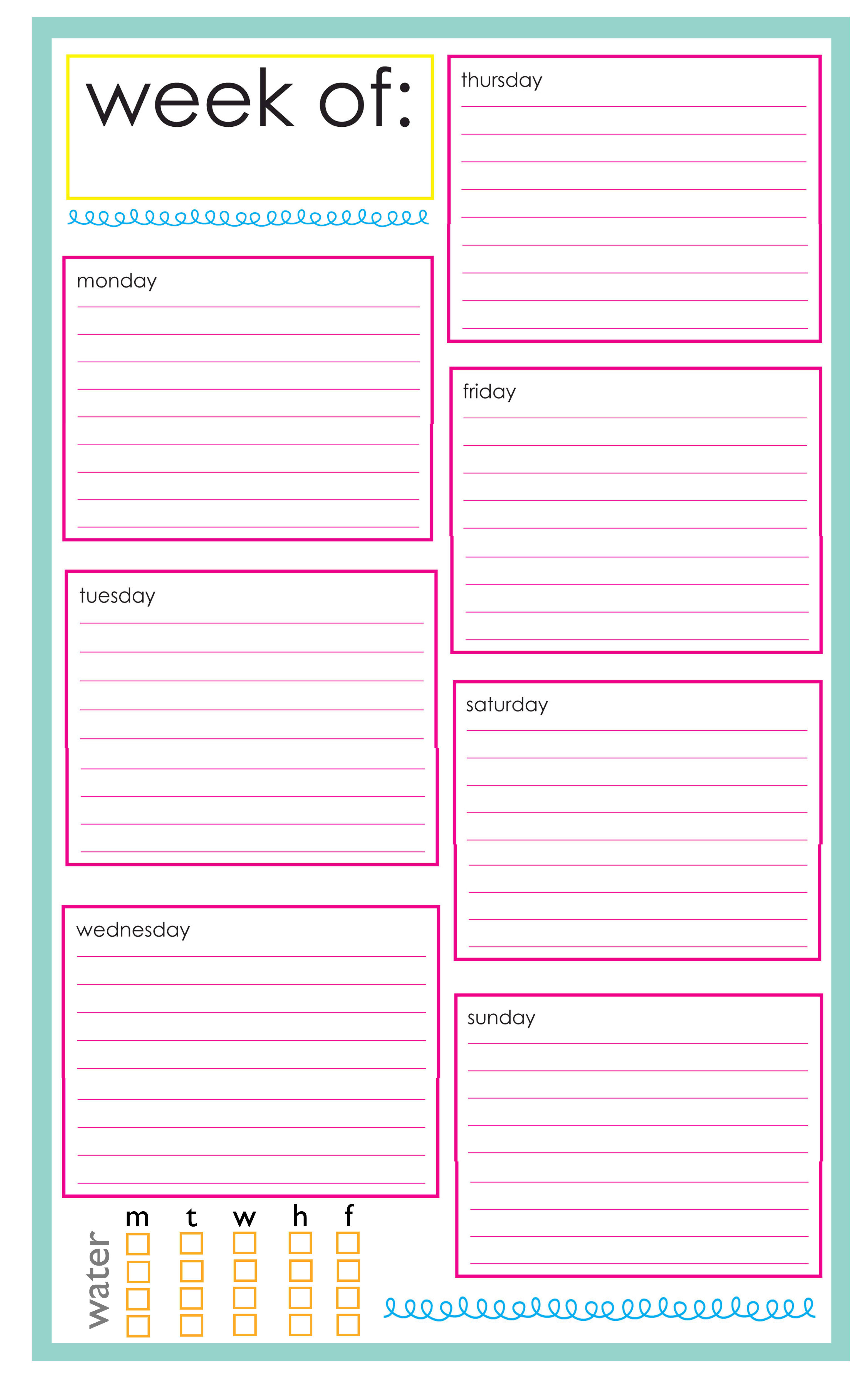Free Printable Weekly Planner Pages - Free Printable Templates
