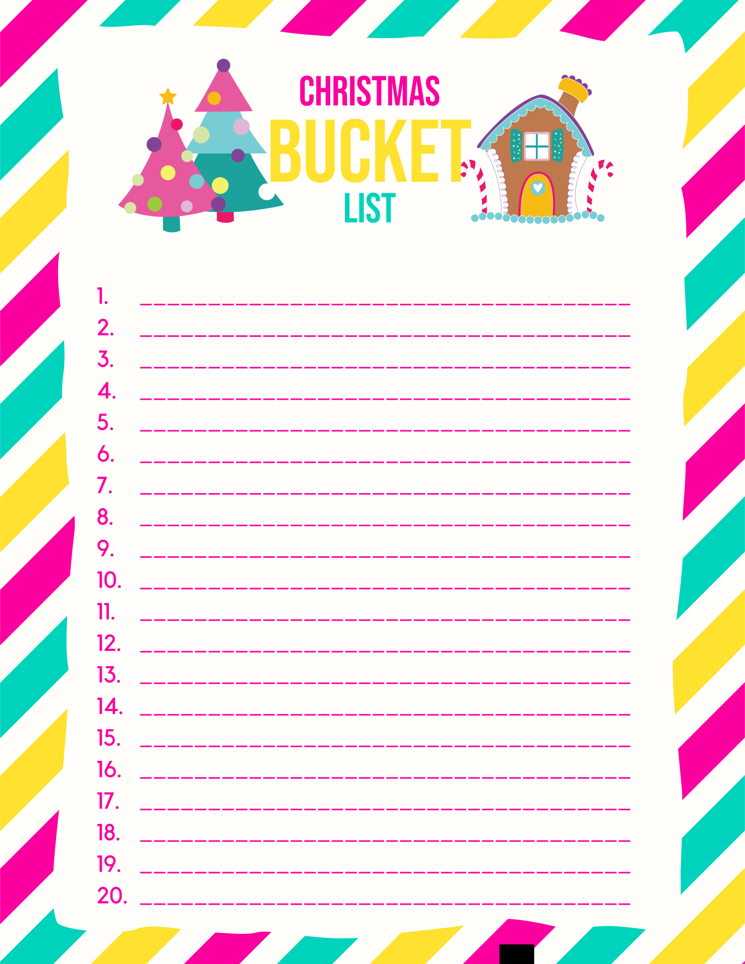 Bucket List Christmas Blank 11 Free PDF Printables Printablee