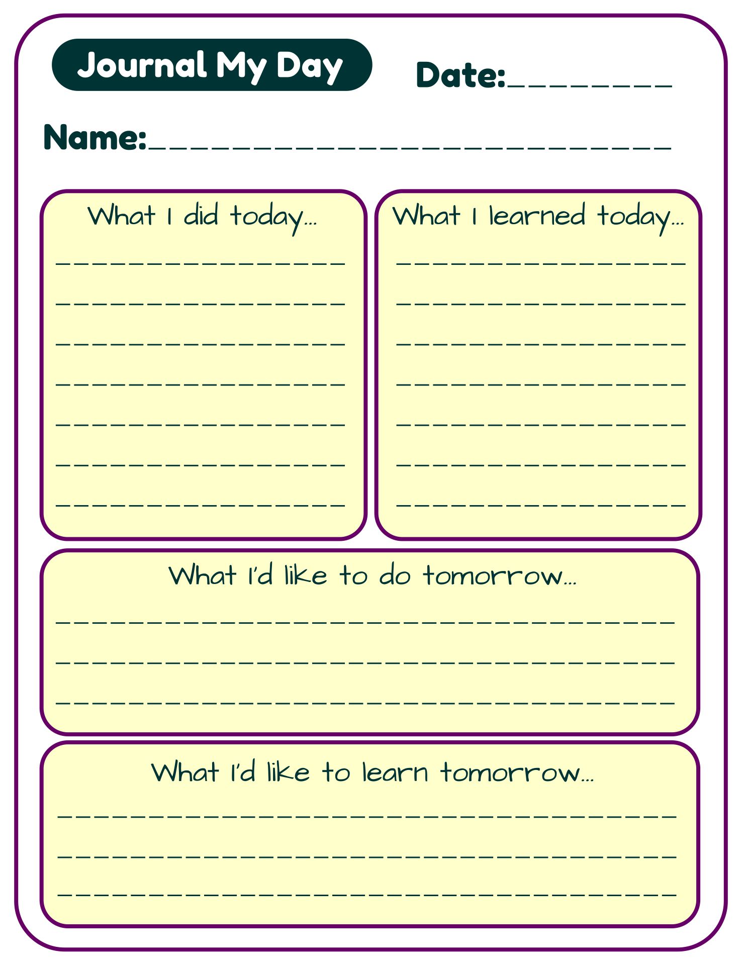 Free Printable Journal Pages Lined - Free Printable Templates