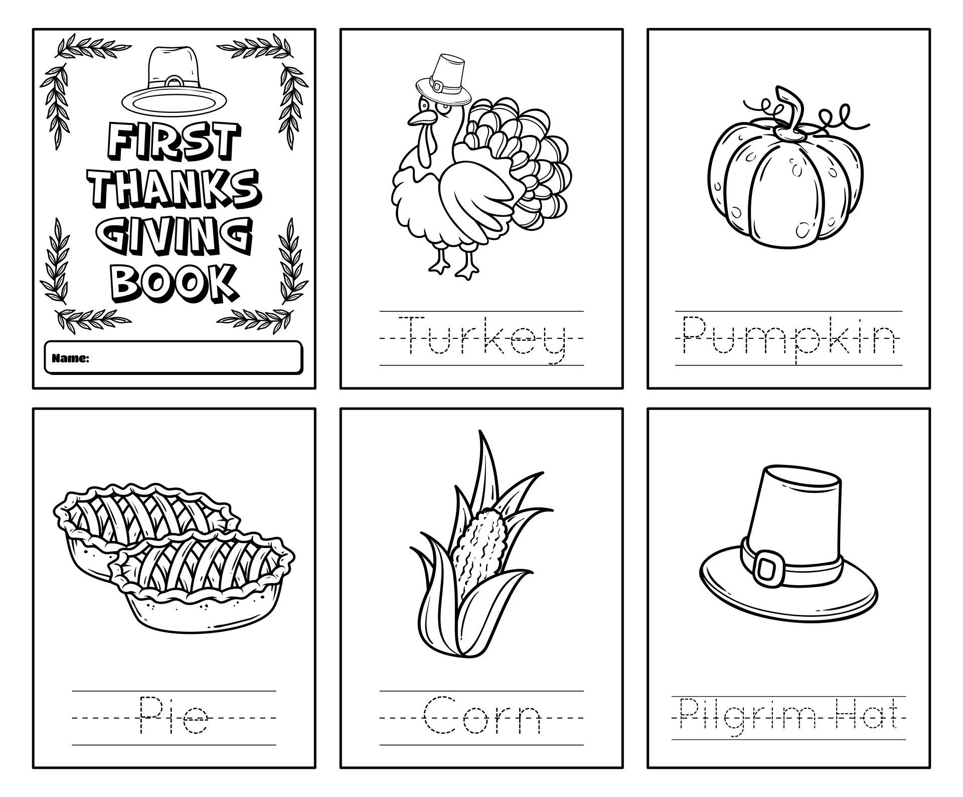 The First Thanksgiving Book Printable