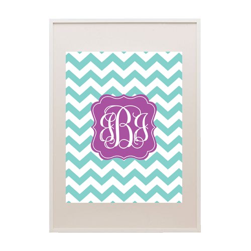 Printable Monogram Chevron Print In