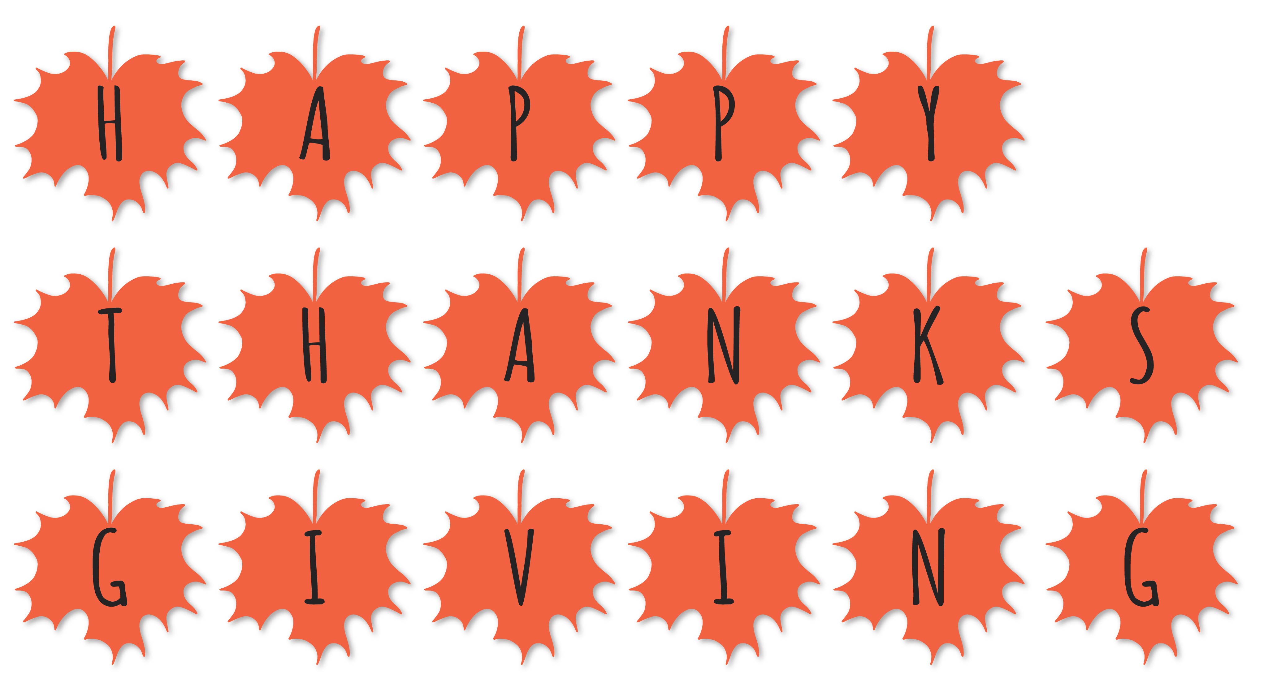 Happy Thanksgiving Banner 10 Free PDF Printables Printablee