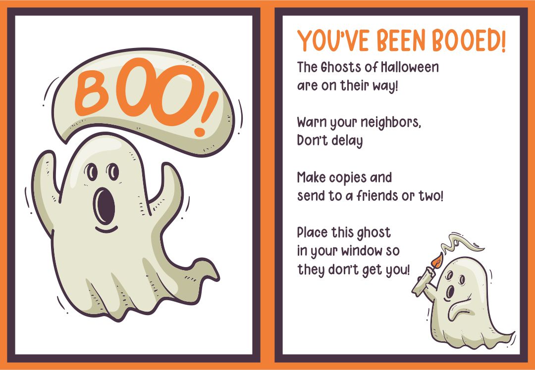 Printable Halloween Boo Game