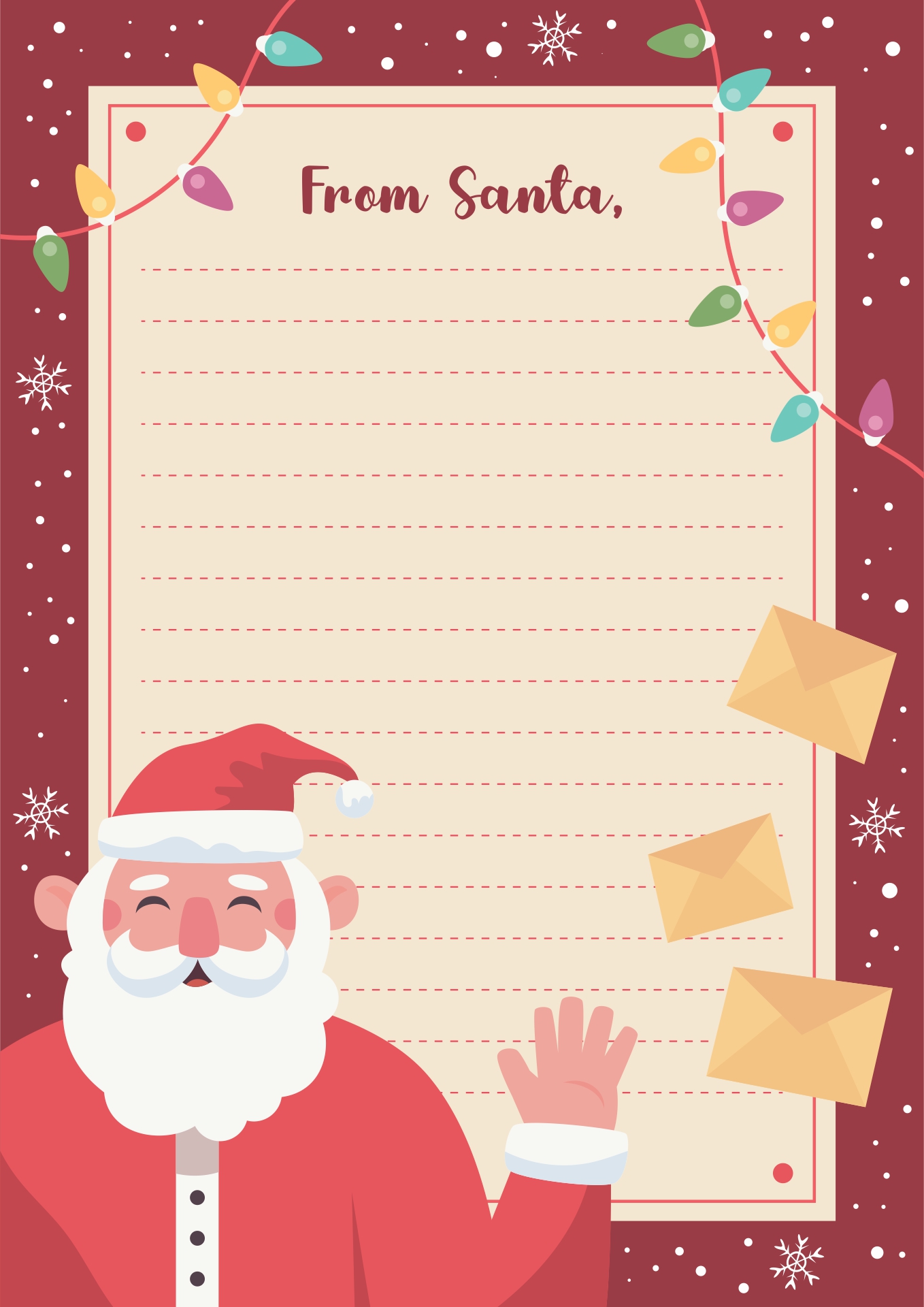 Editable Santa Letter Template