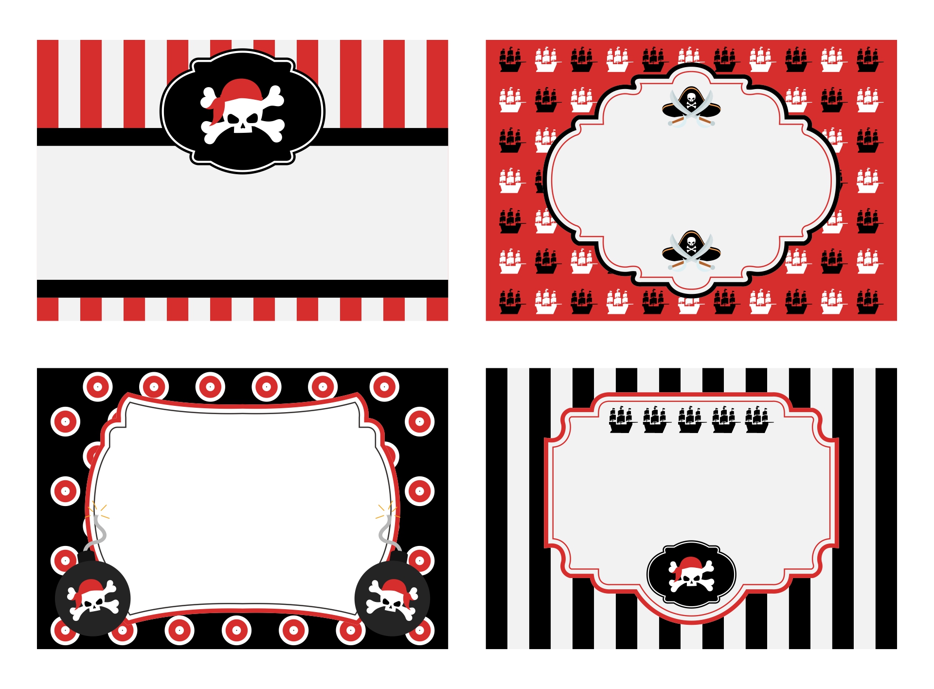 free printable pirate party decorations