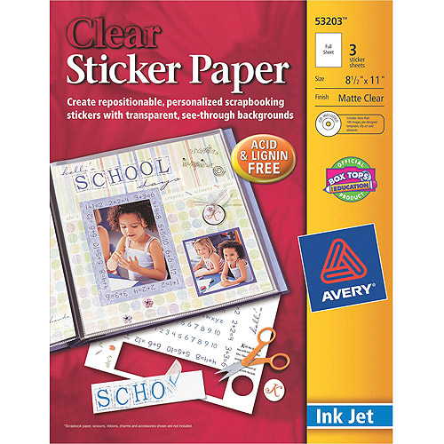 Printable Clear Sticker Paper