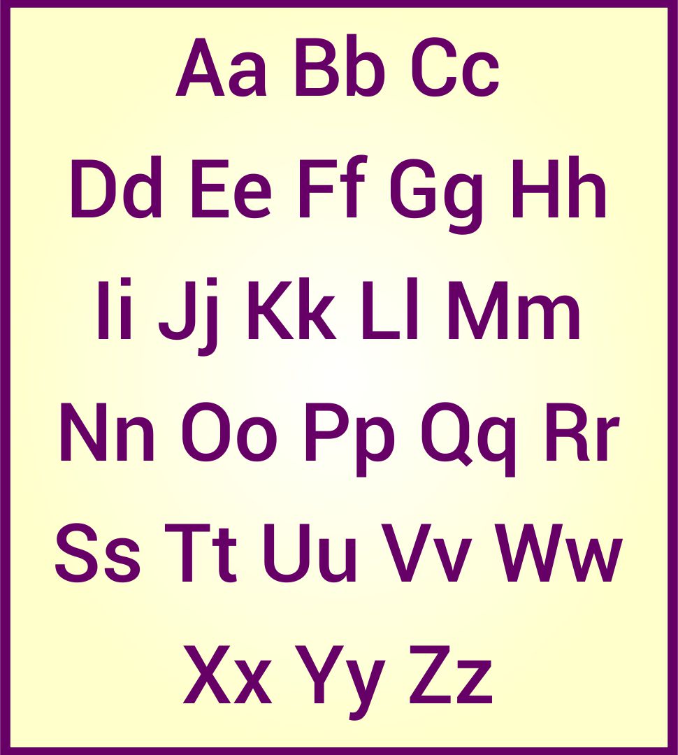 Printable Upper & Lowercase Alphabet