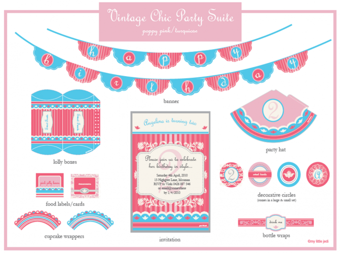 Vintage Party Printables Free