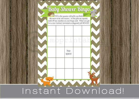 Woodland Animals Baby Shower Printables