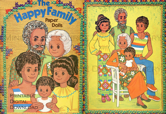 African American Family Paper Dolls Printable