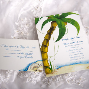 Beach Destination Wedding Invitations