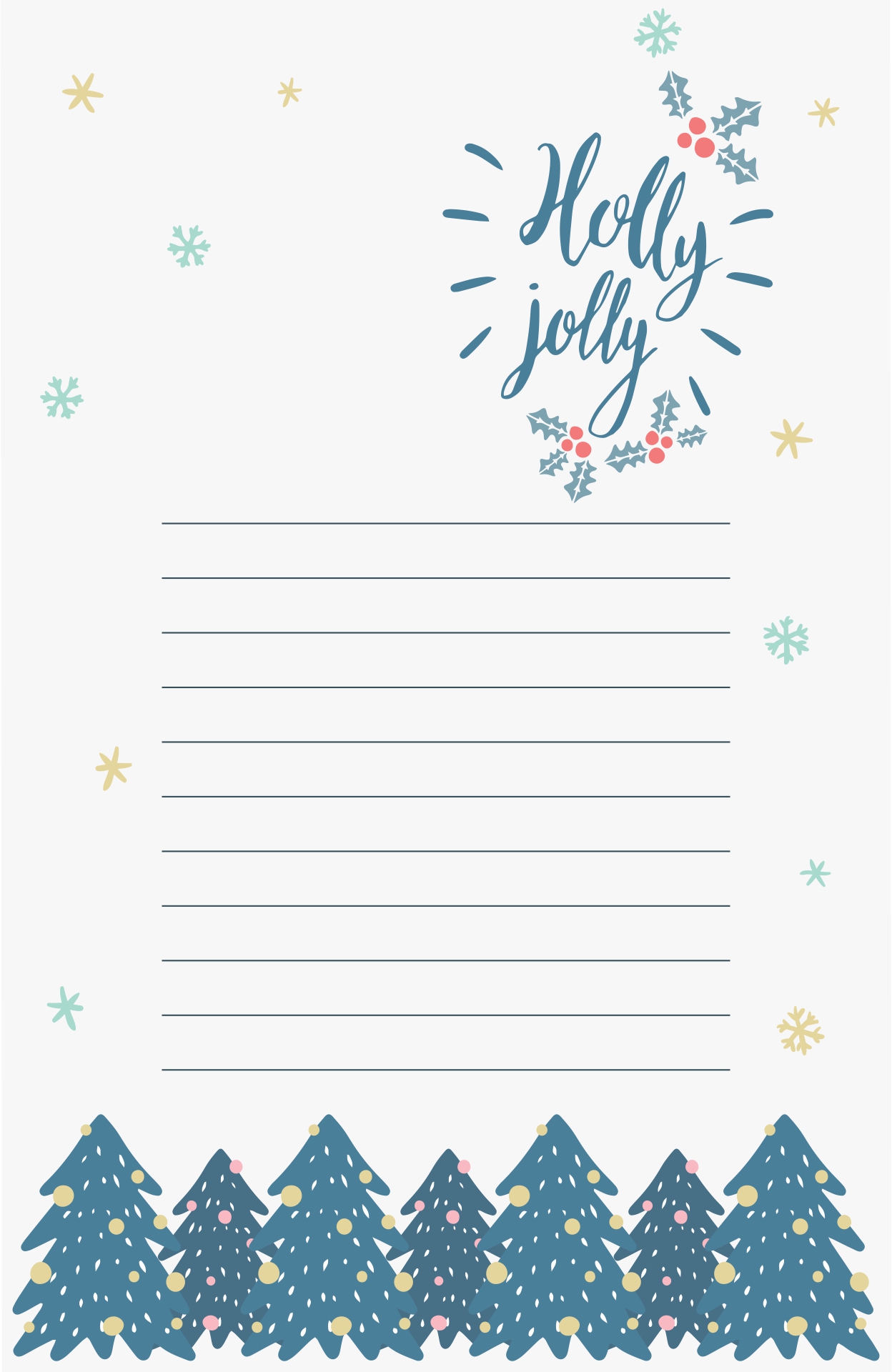 Christmas Paper Letter 13 Free PDF Printables Printablee