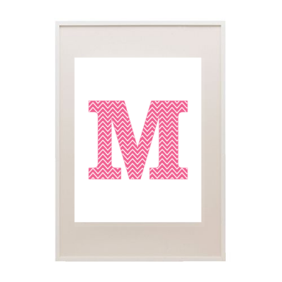 Printable Monogram Letters E Pink