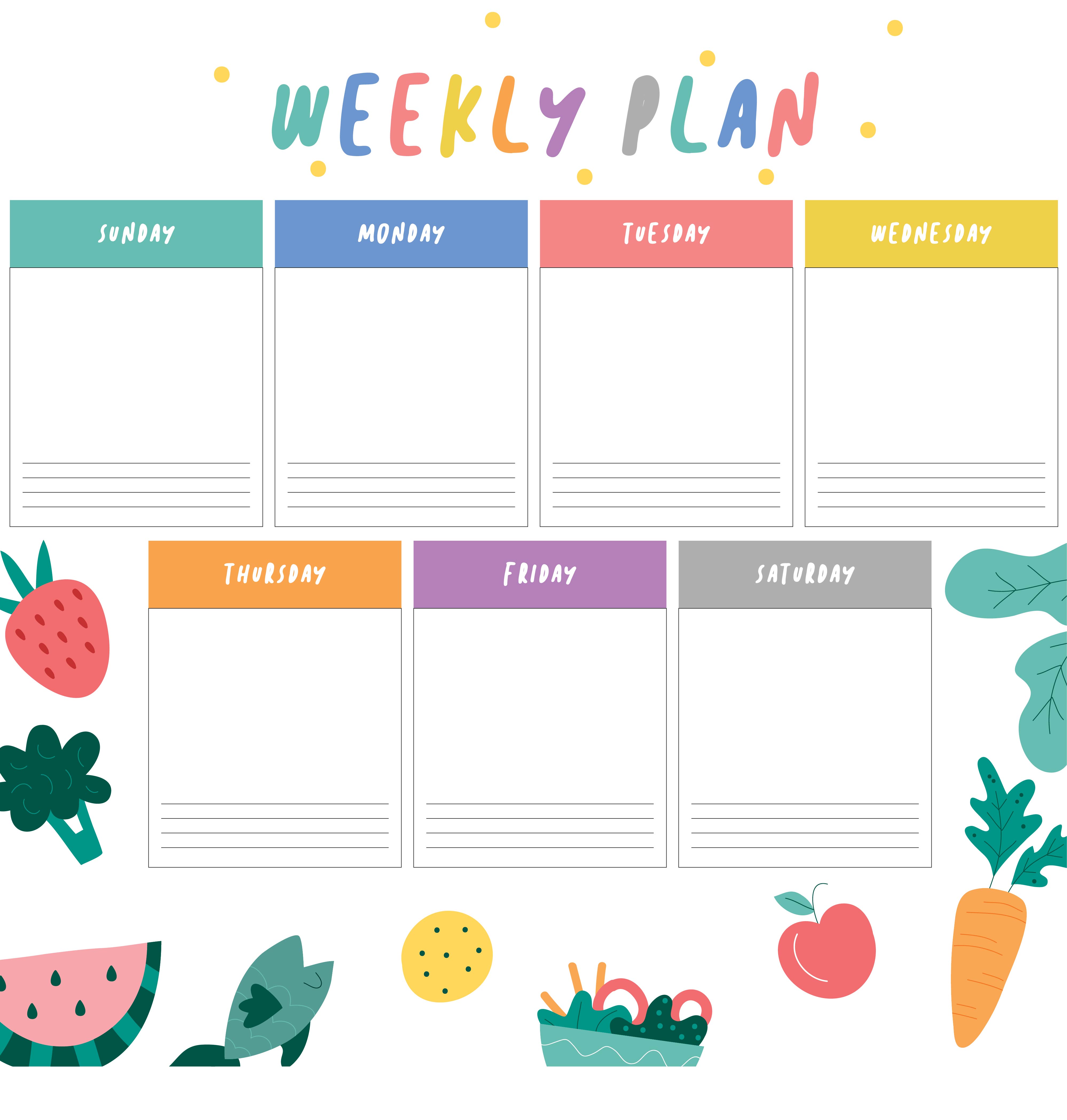 weekly agenda template