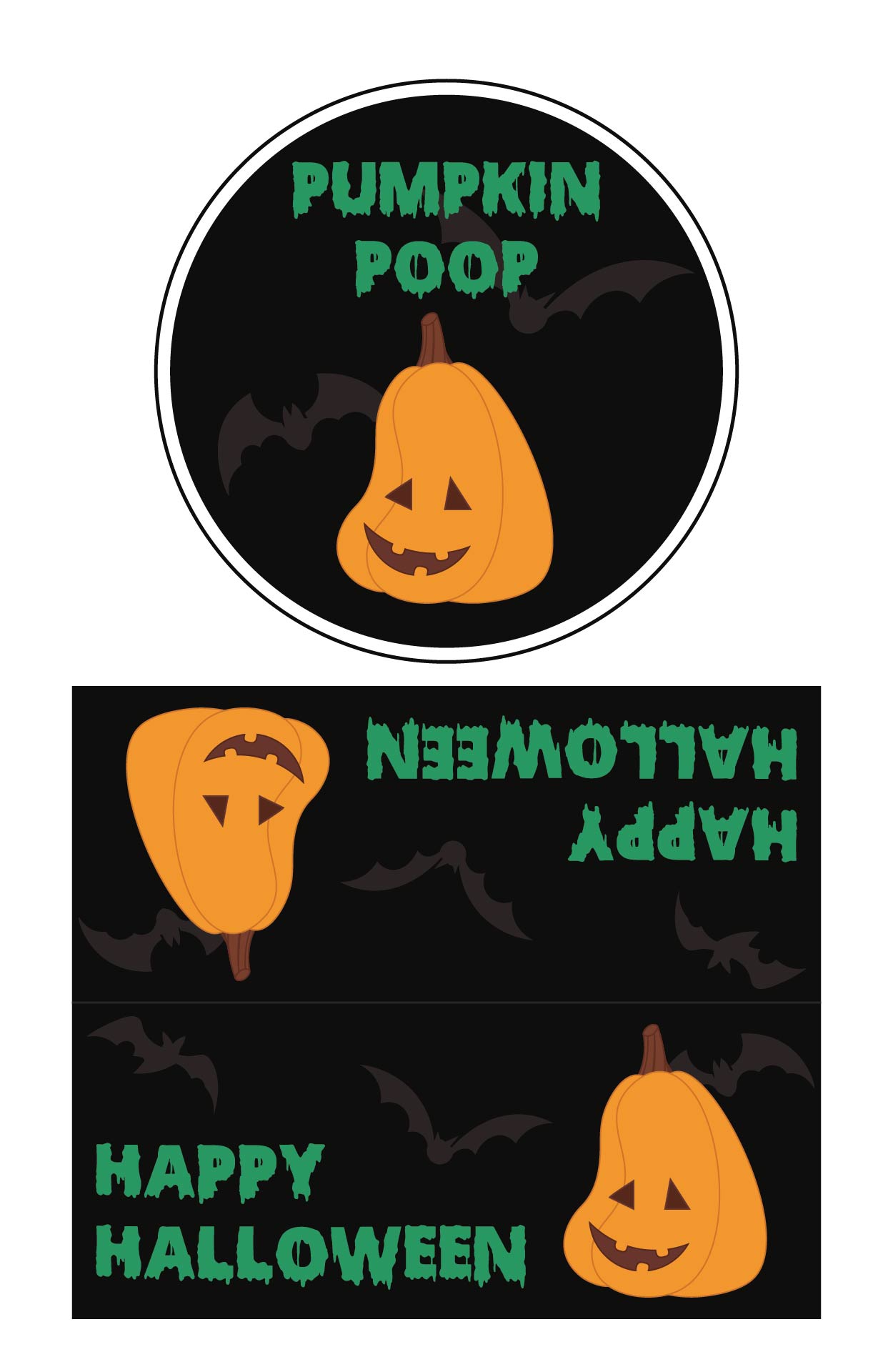 Printable Pumpkin Poop Cheese Balls
