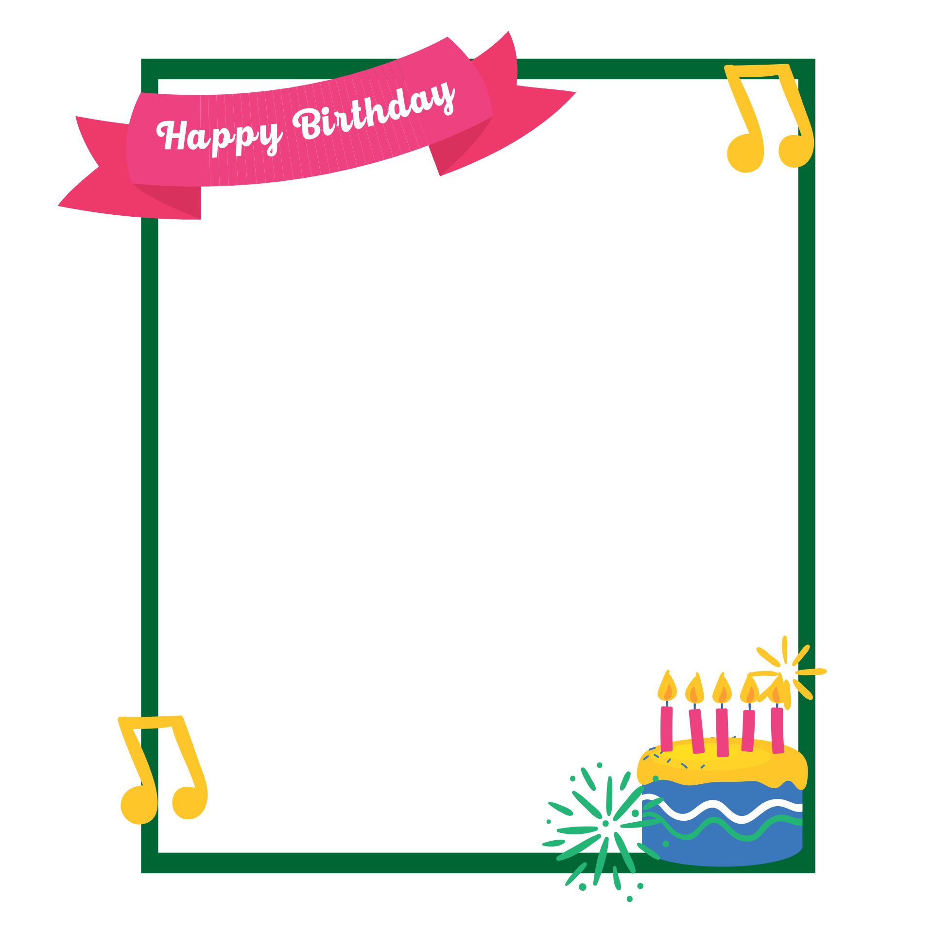 happy birthday border template
