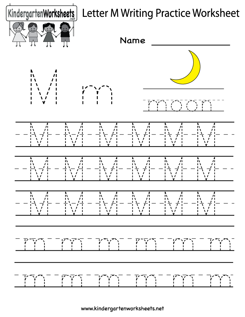 Kindergarten Letter Practice Worksheets