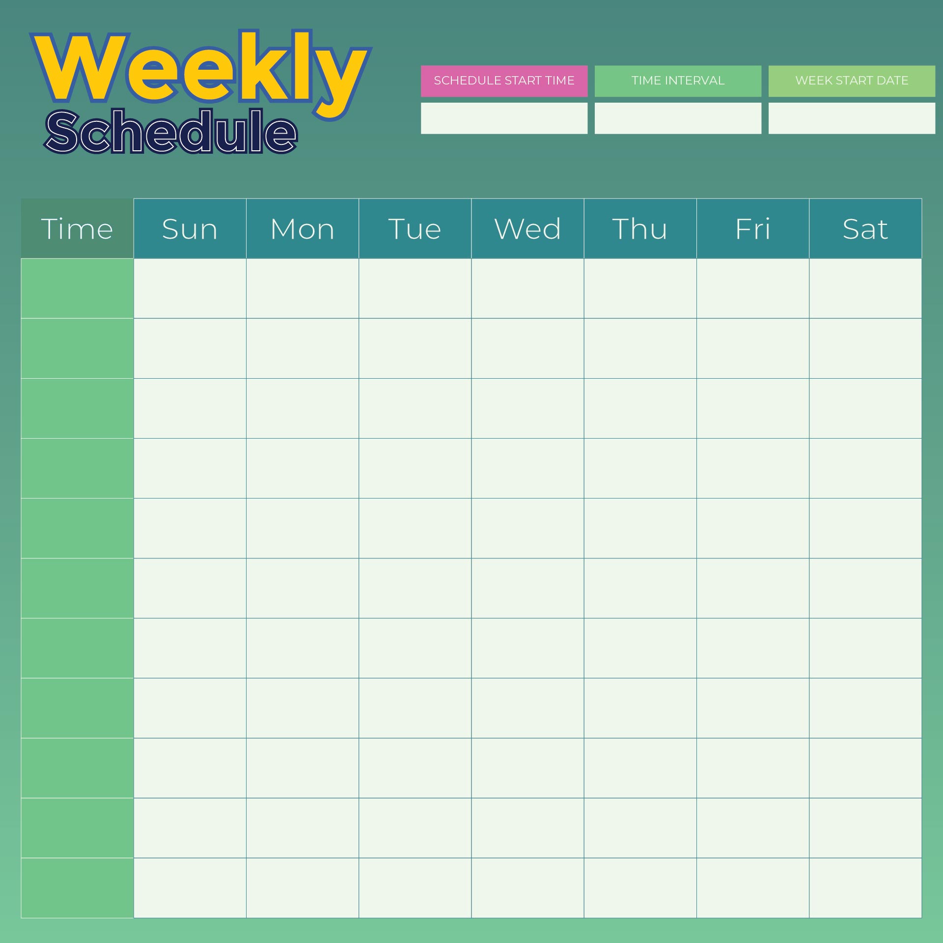 10 Best Weekly Planner Printable - printablee.com