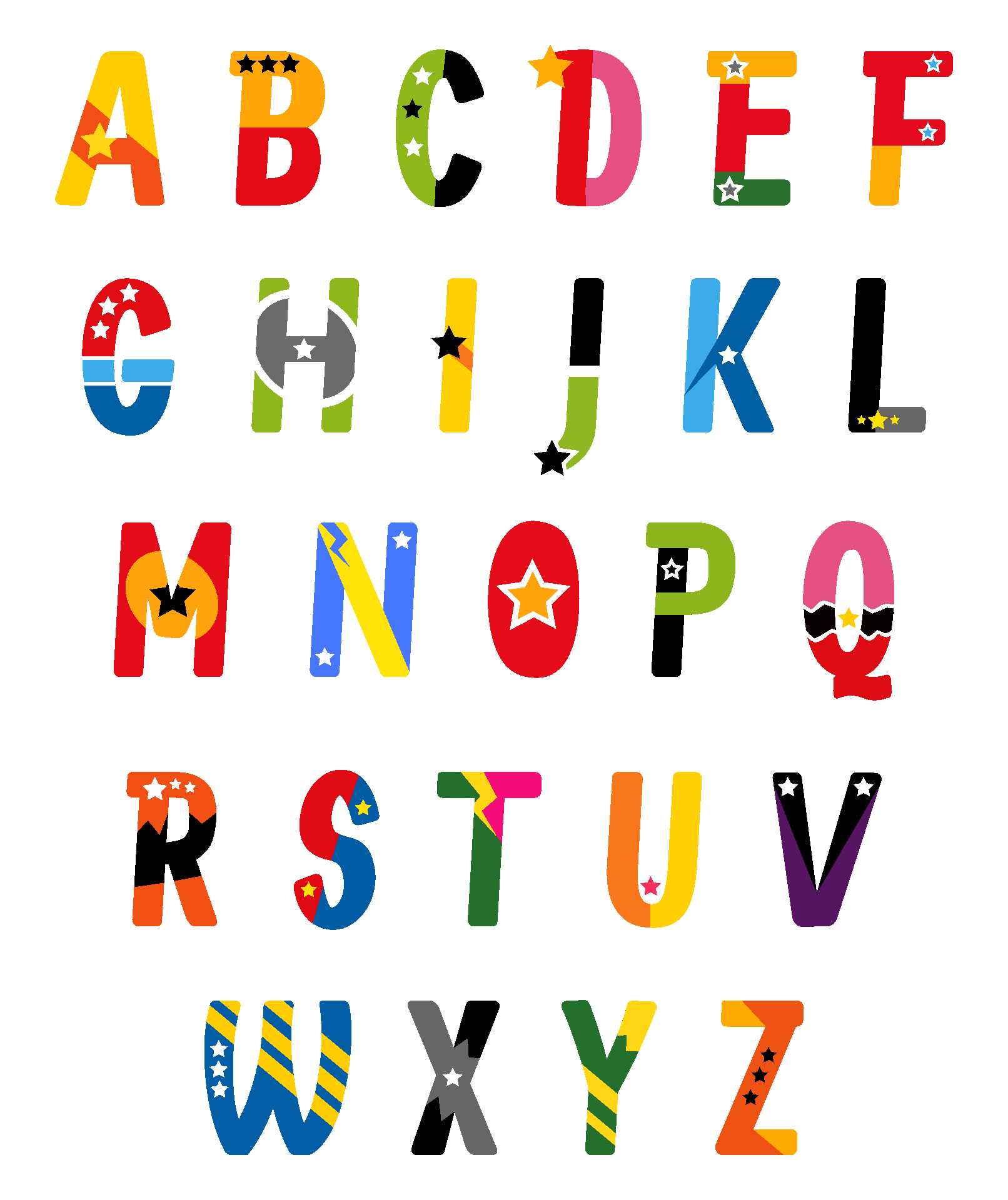 Printable Superhero Letters