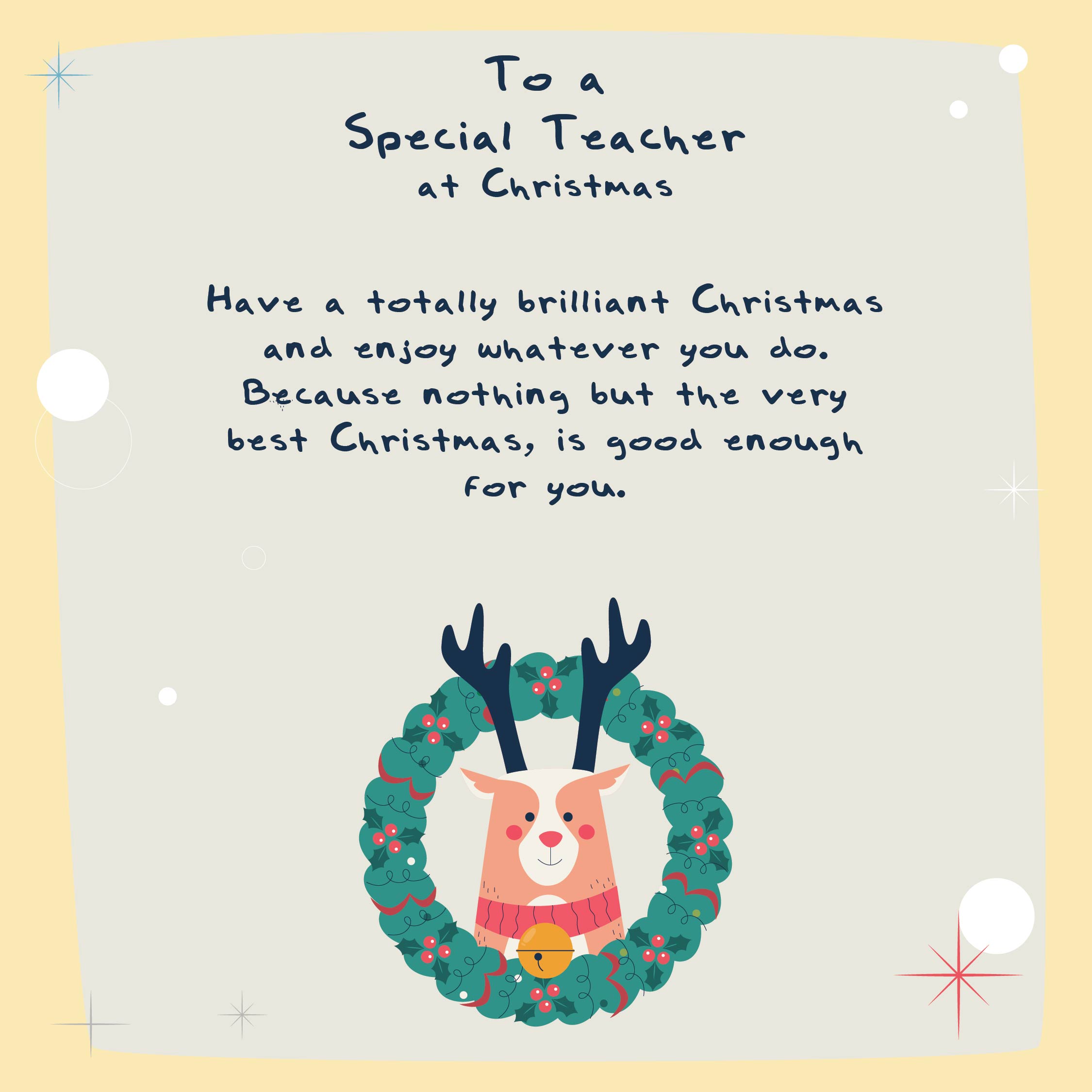 Printable Christmas Cards For Teachers