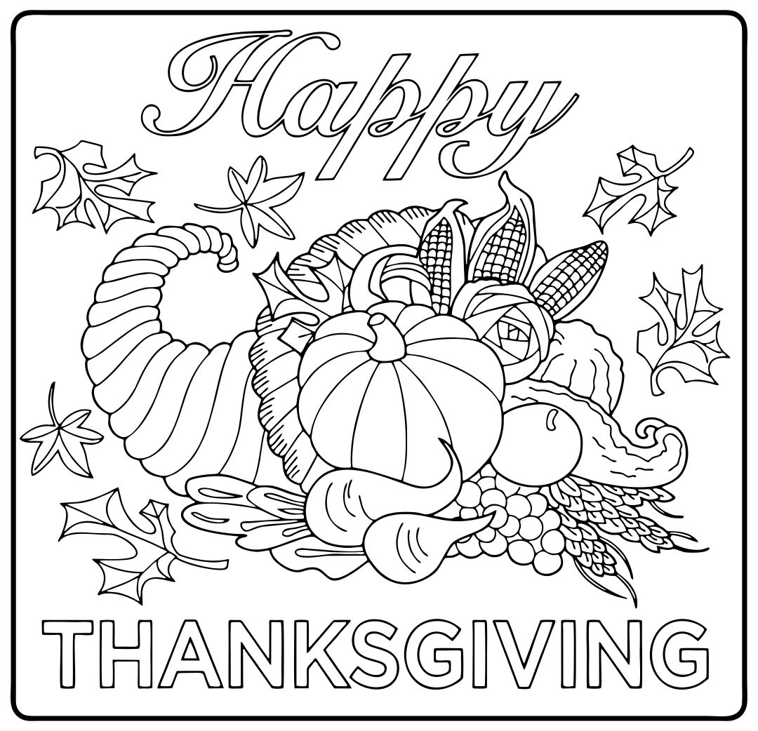 Free Printable Thanksgiving Coloring Page