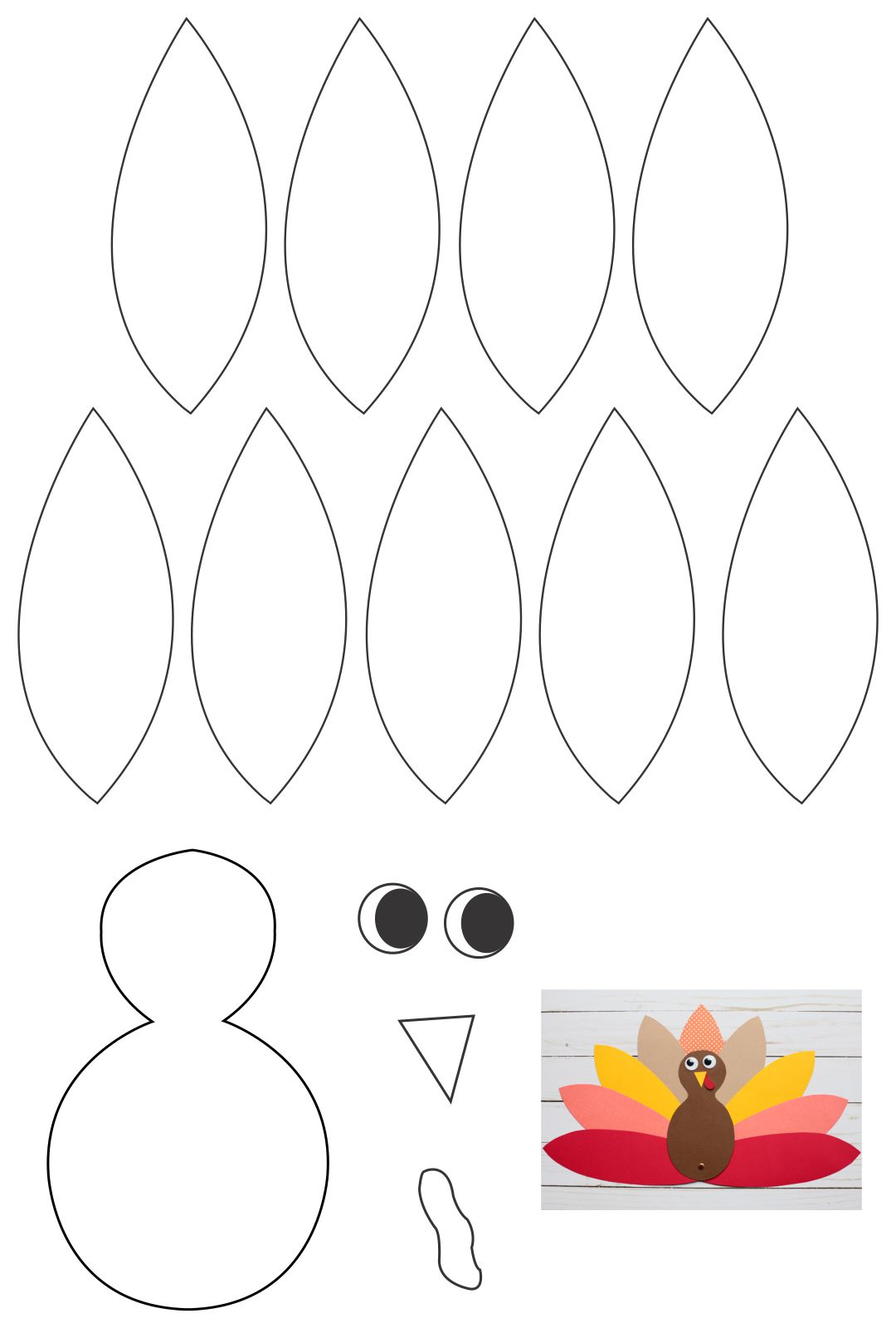 10 Best Thanksgiving Arts And Crafts Printable PDF for Free at Printablee