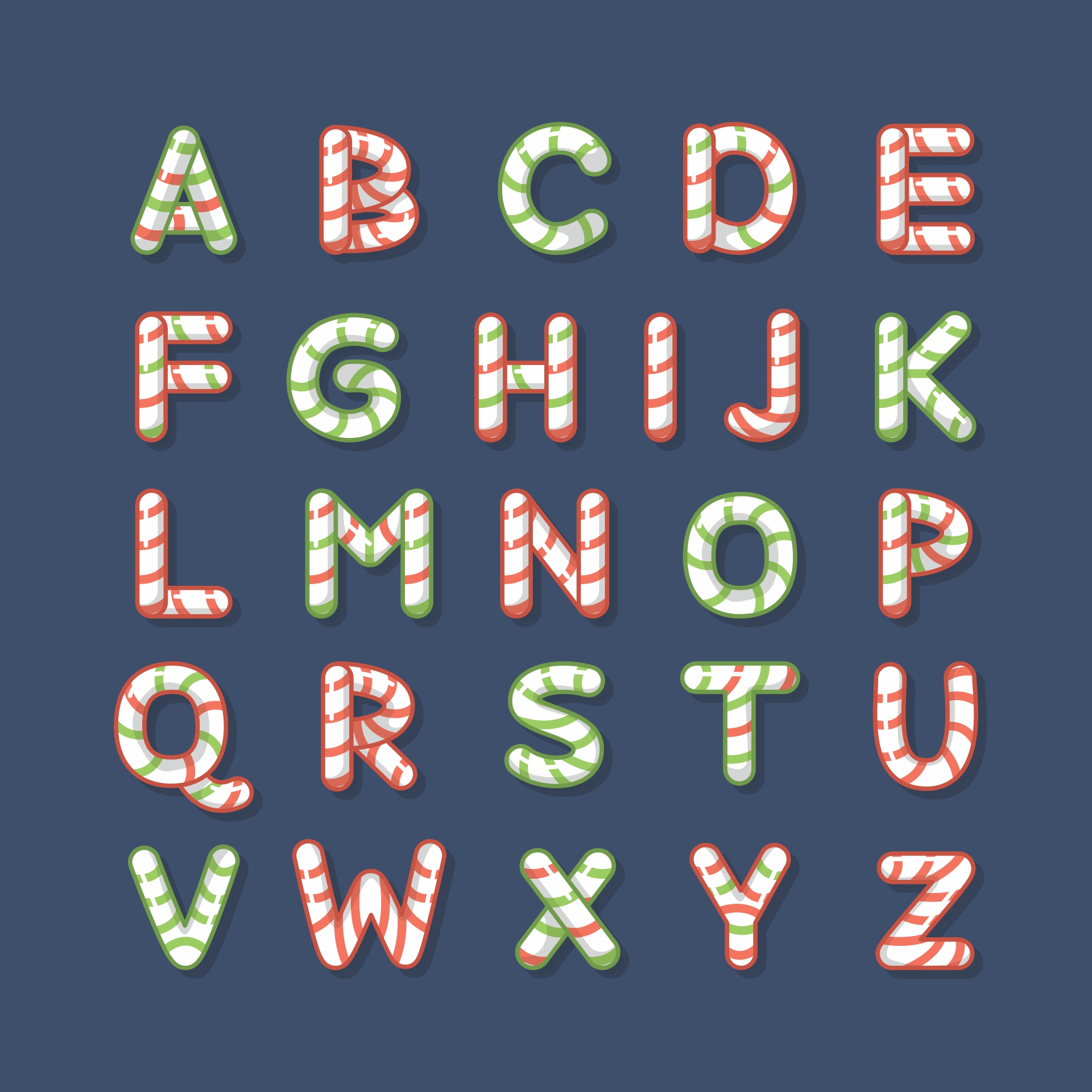 Christmas Stencil Letters