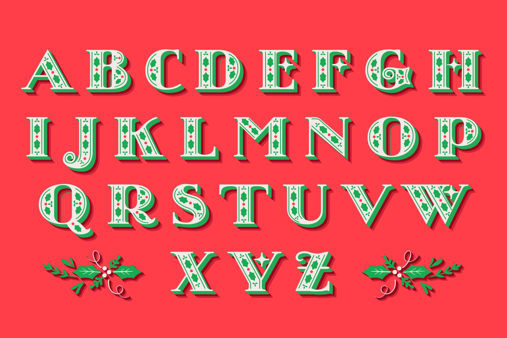 Printable Christmas Alphabet Letters - Printable Word Searches