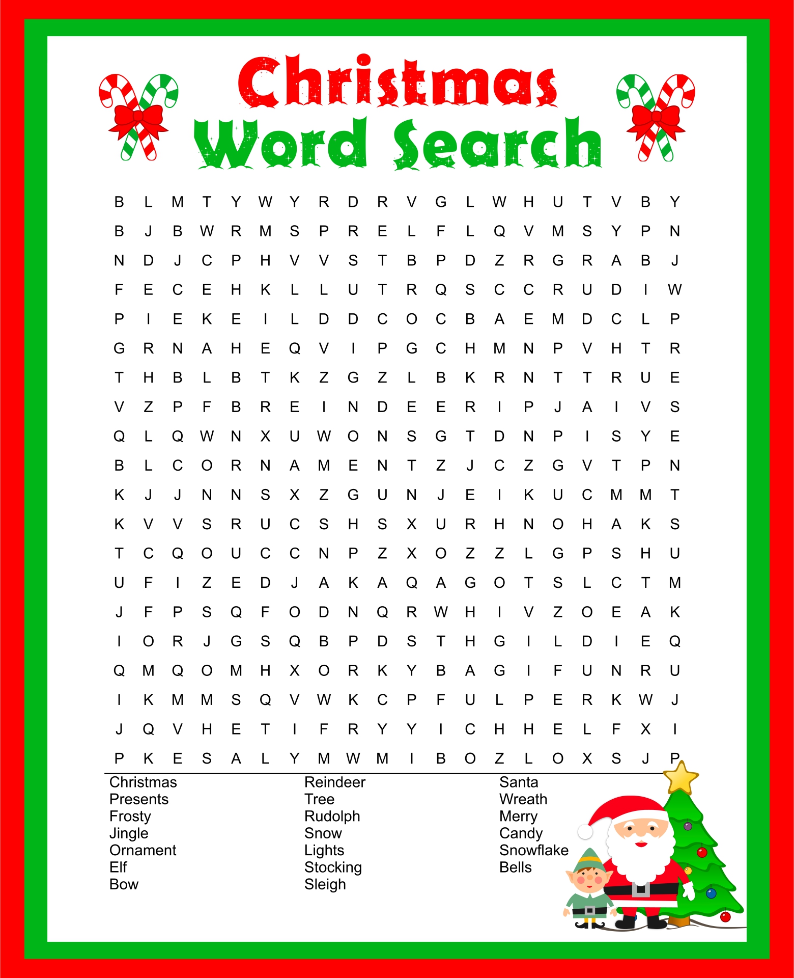 15 Best Big Printable Christmas Word Searches Printablee