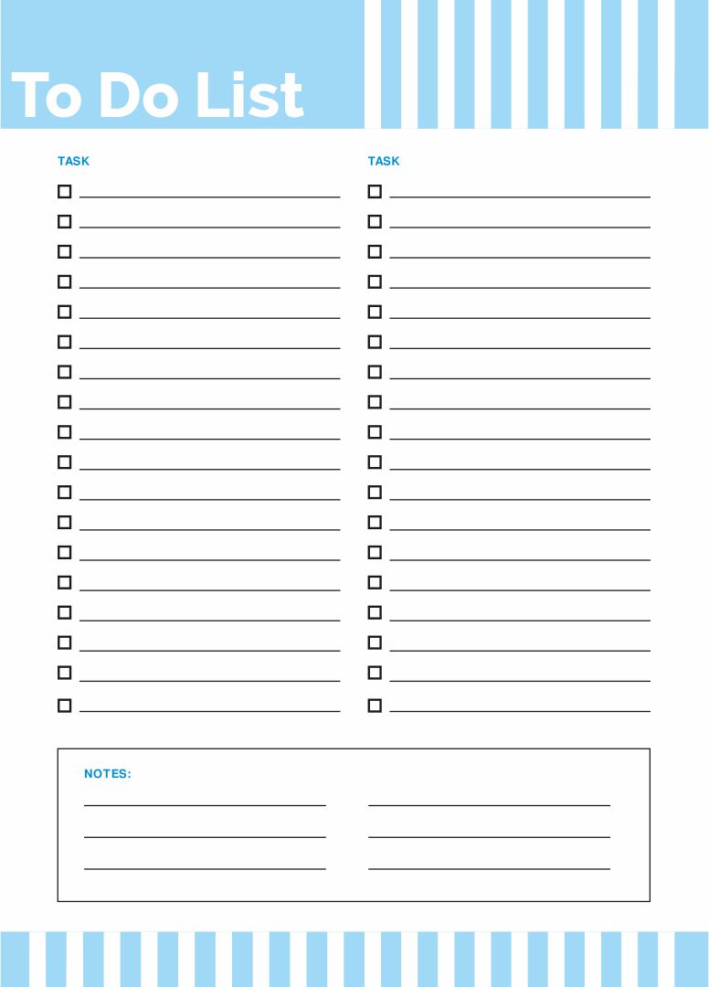 Printable To Do List Sheets