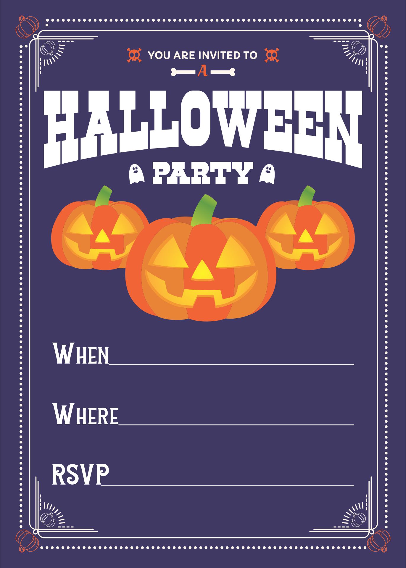 15 Best Free Printable Blank Halloween Invitations PDF for Free at ...