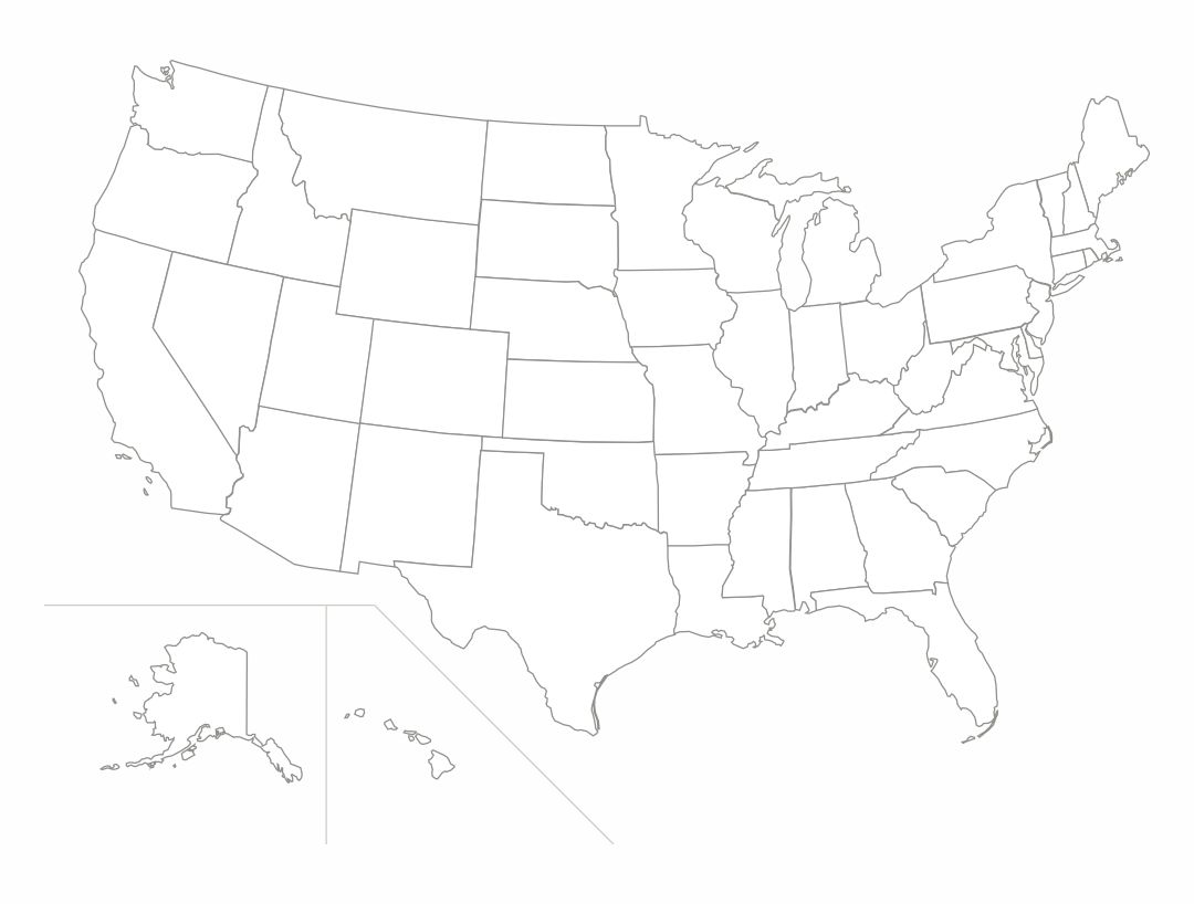 5 Best Printable Map Of United States Printablee Com