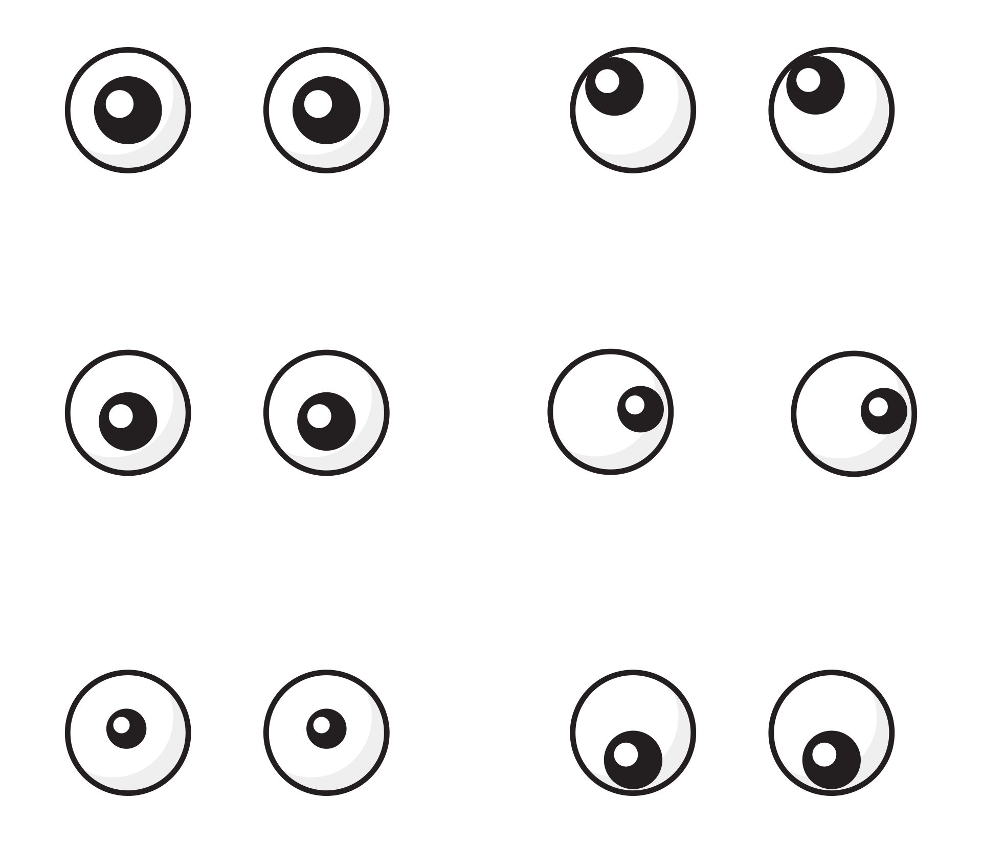 Googly Eyes Template Printable - Printable Word Searches