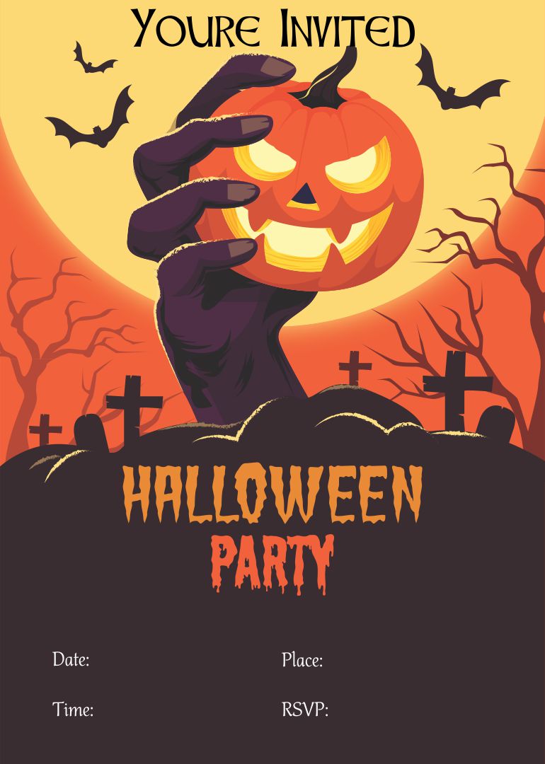 15 Best Free Printable Blank Halloween Invitations PDF for Free at