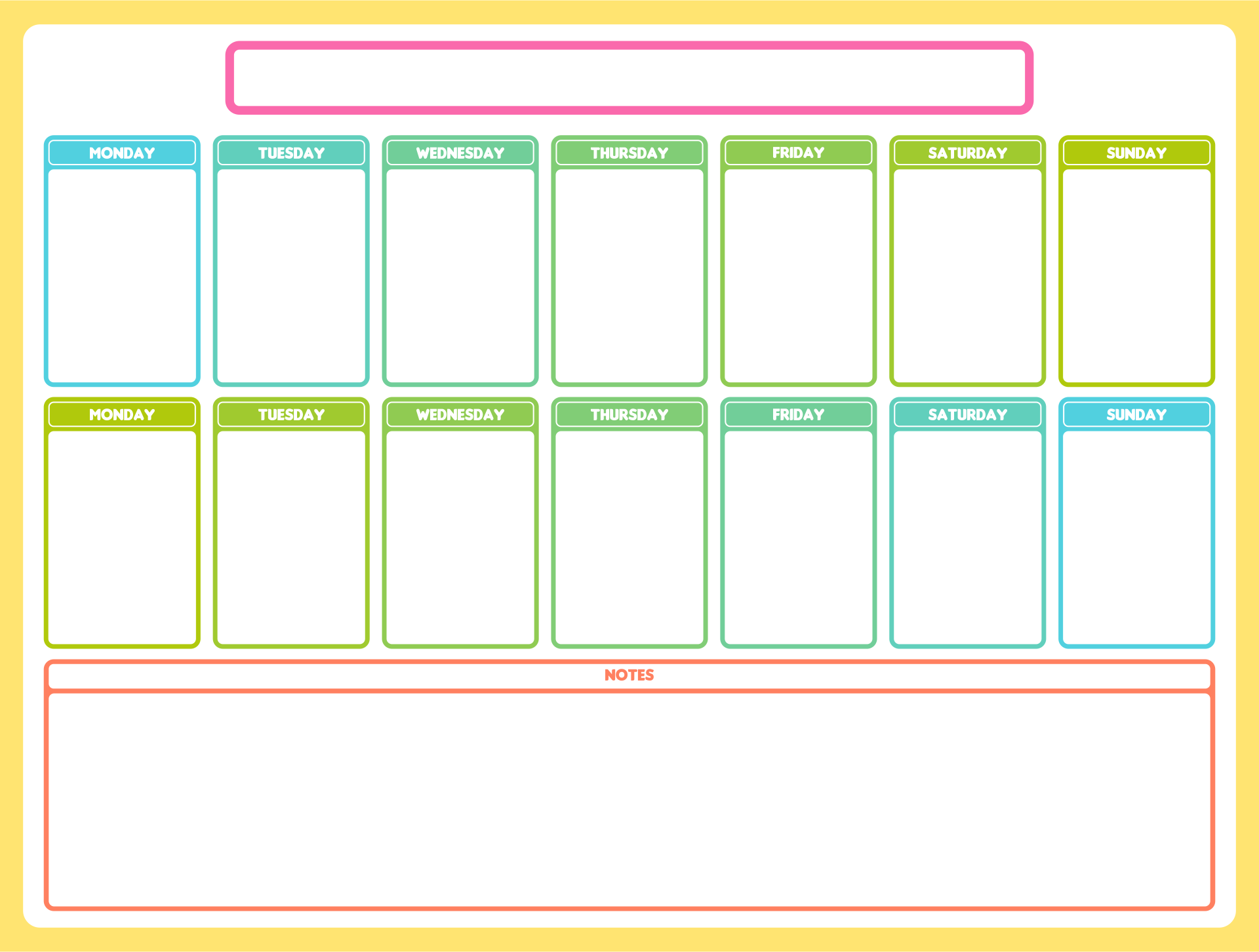 4 Best Printable 2 Week Calendar Template PDF for Free at Printablee