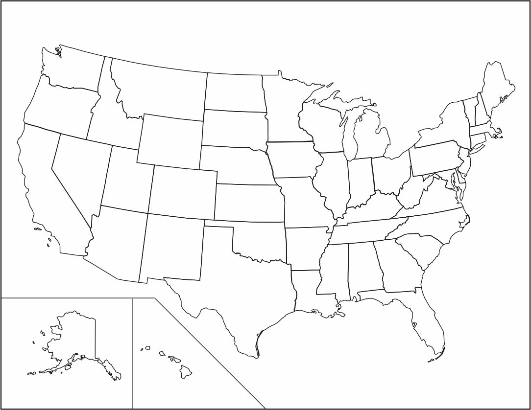Map Of United States 10 Free PDF Printables Printablee