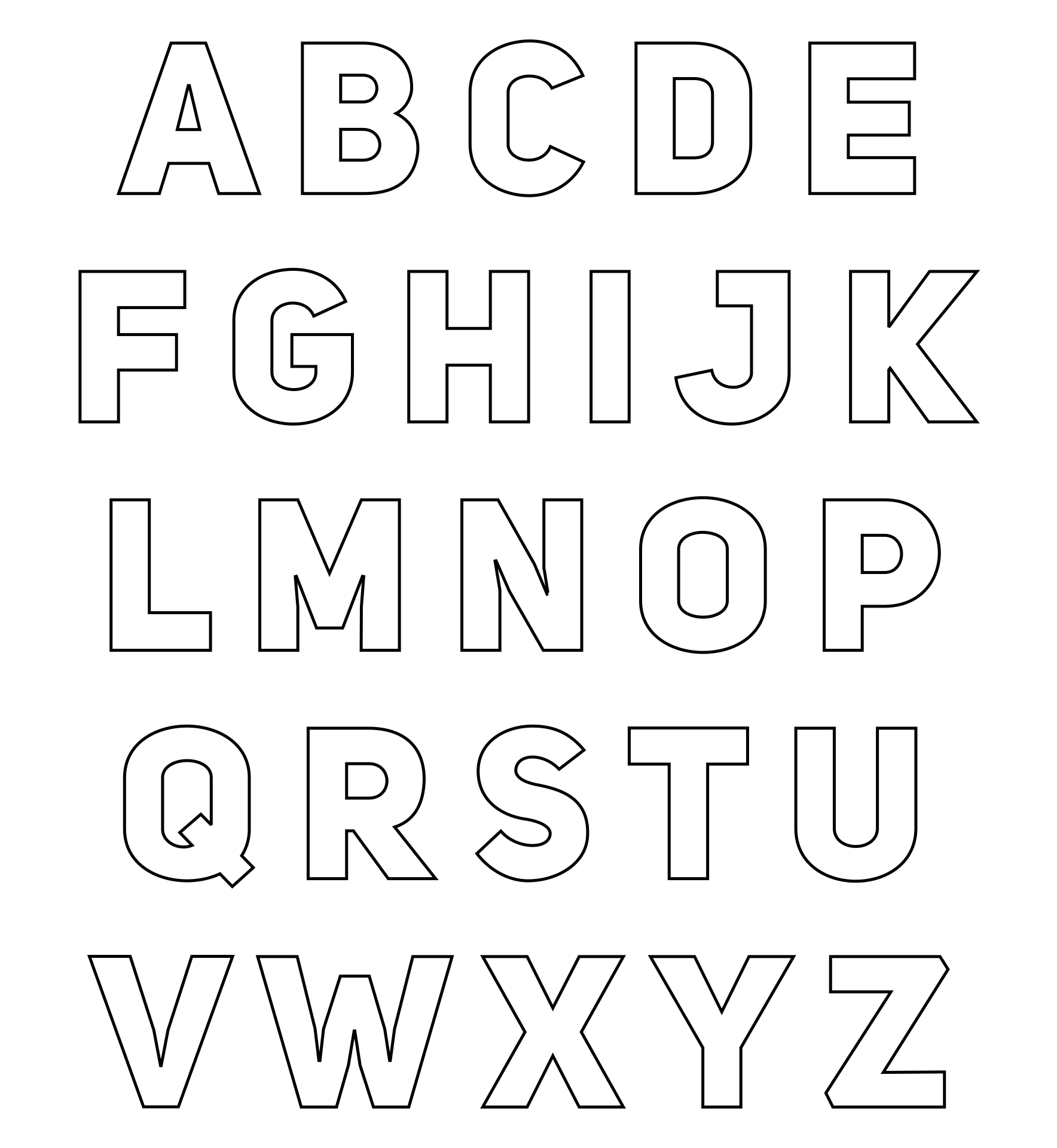 10 best printable cut out letters printablee com