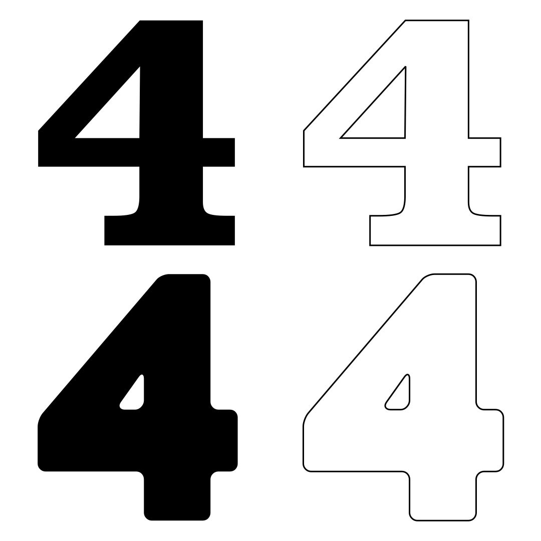 6 best big printable number 4 printableecom