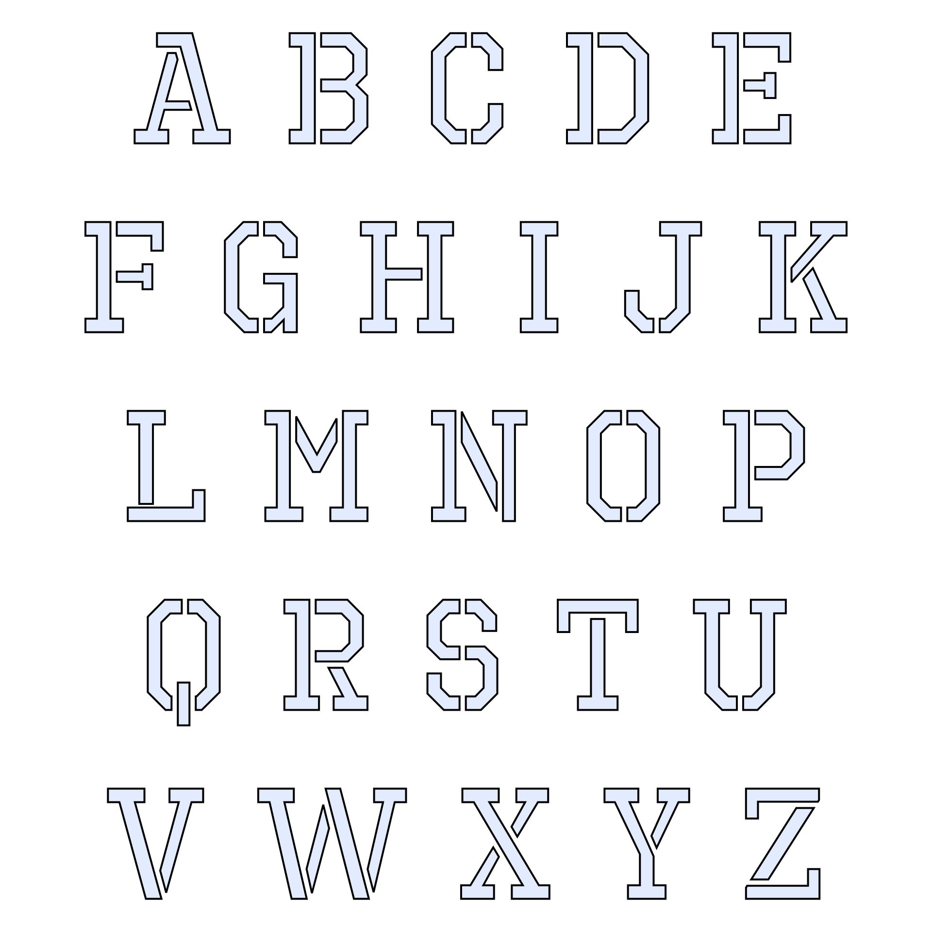 cut out printable 3d alphabet letters template printable 3d net font