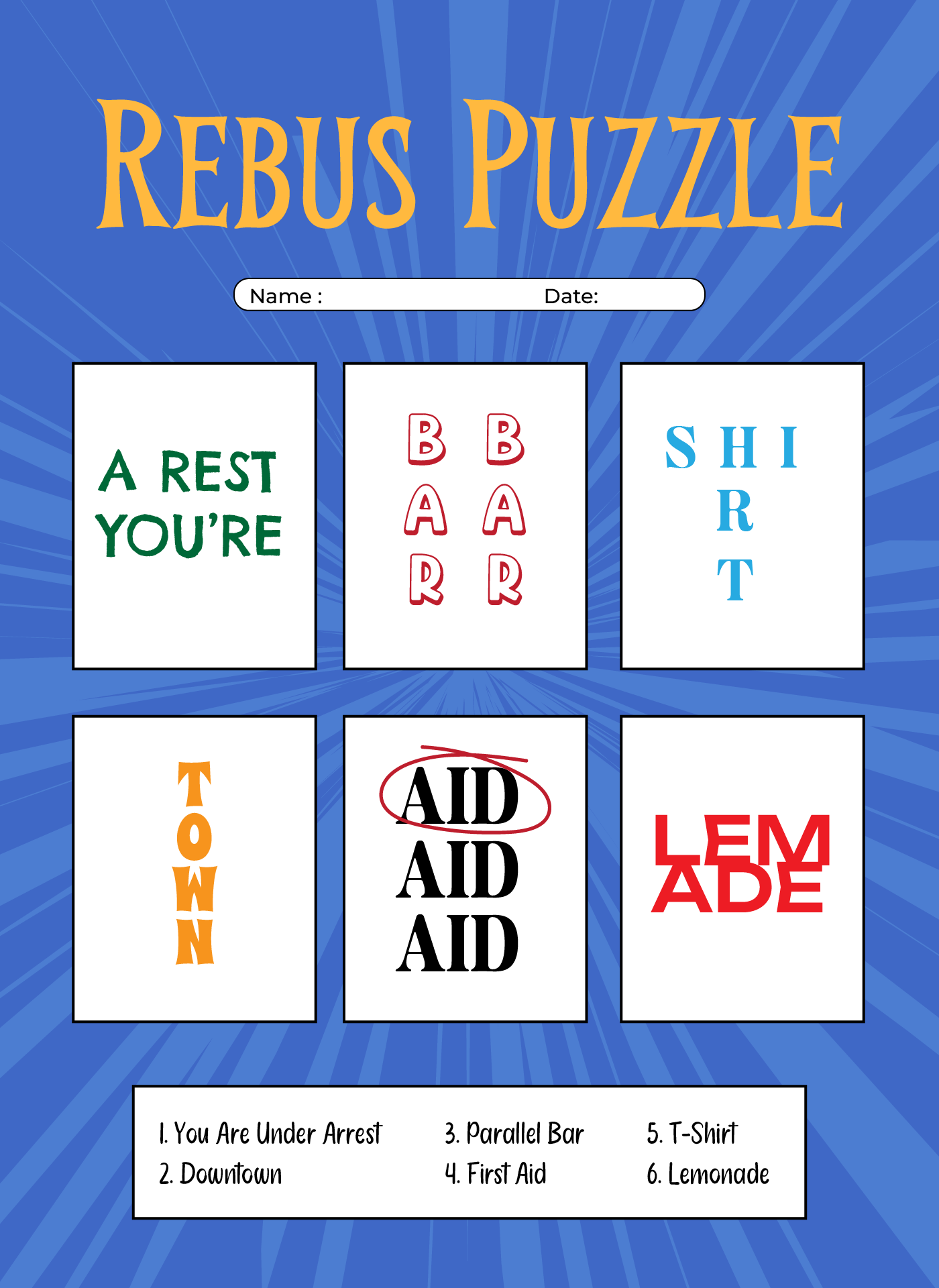 Free Brain Teasers Printable