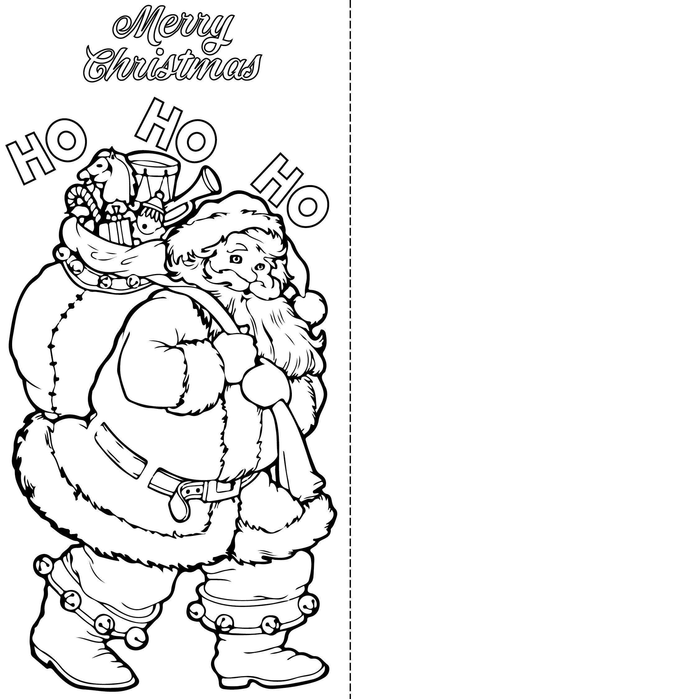 Free Printable Christmas Cards To Color - Printable Templates Free