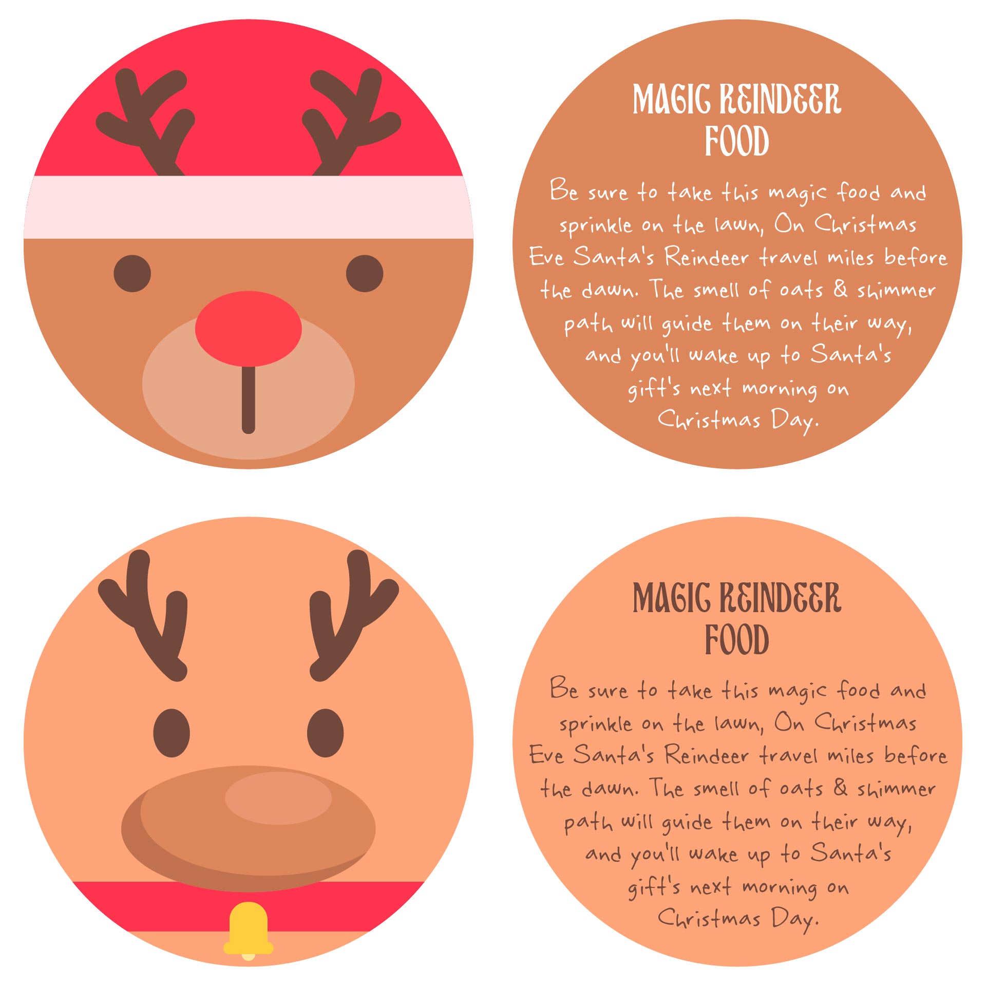 Printable Magic Reindeer Food Labels