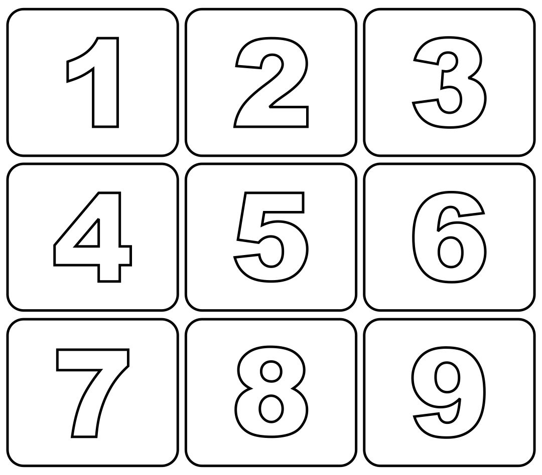 7 Best Images of Large Printable Numbers 1 9 - Printable Numbers 1 9 ...