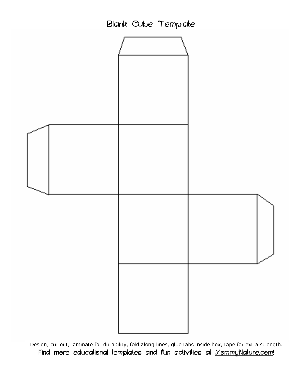 Blank Cube Template Printable