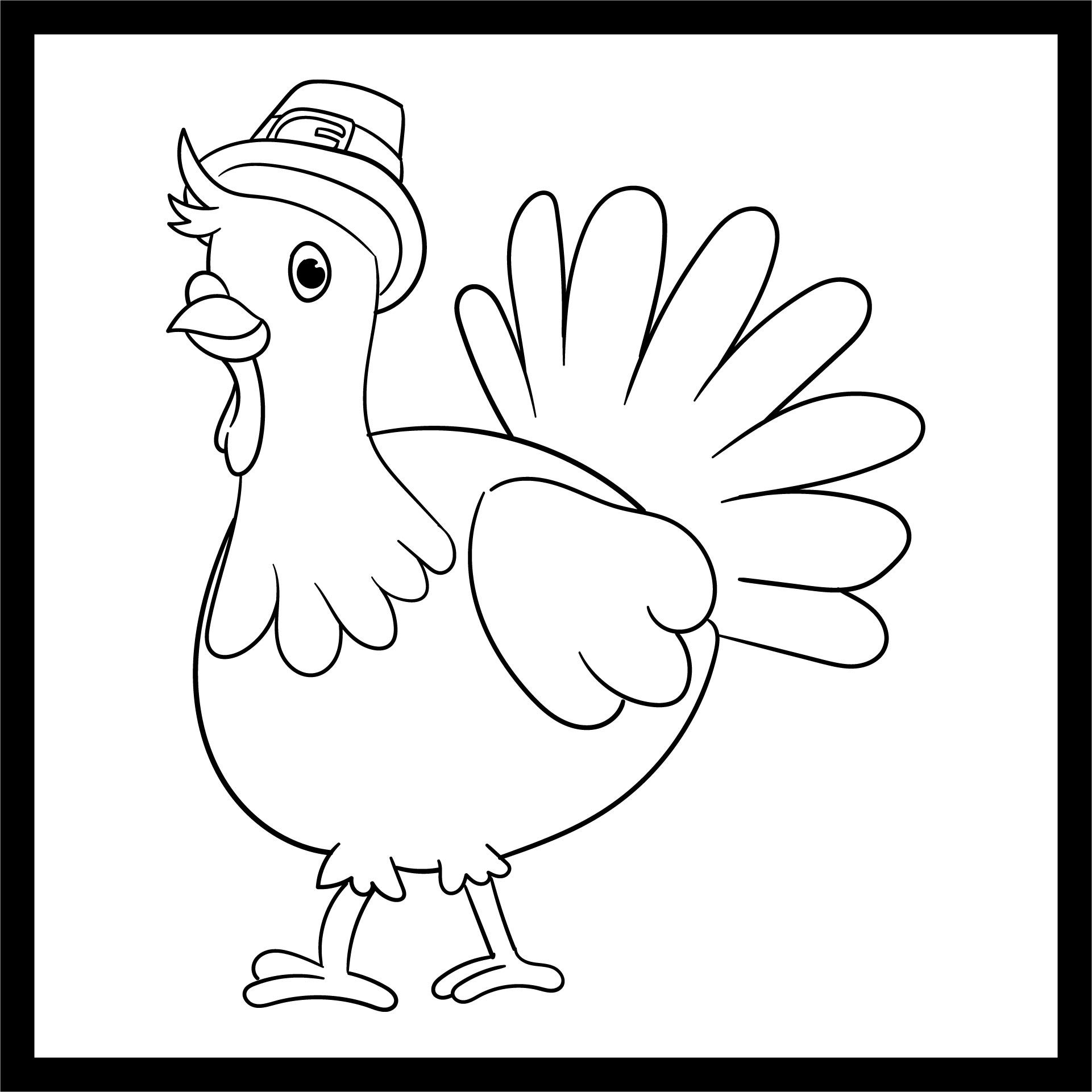 Thanksgiving Turkeys To Color - 10 Free PDF Printables | Printablee