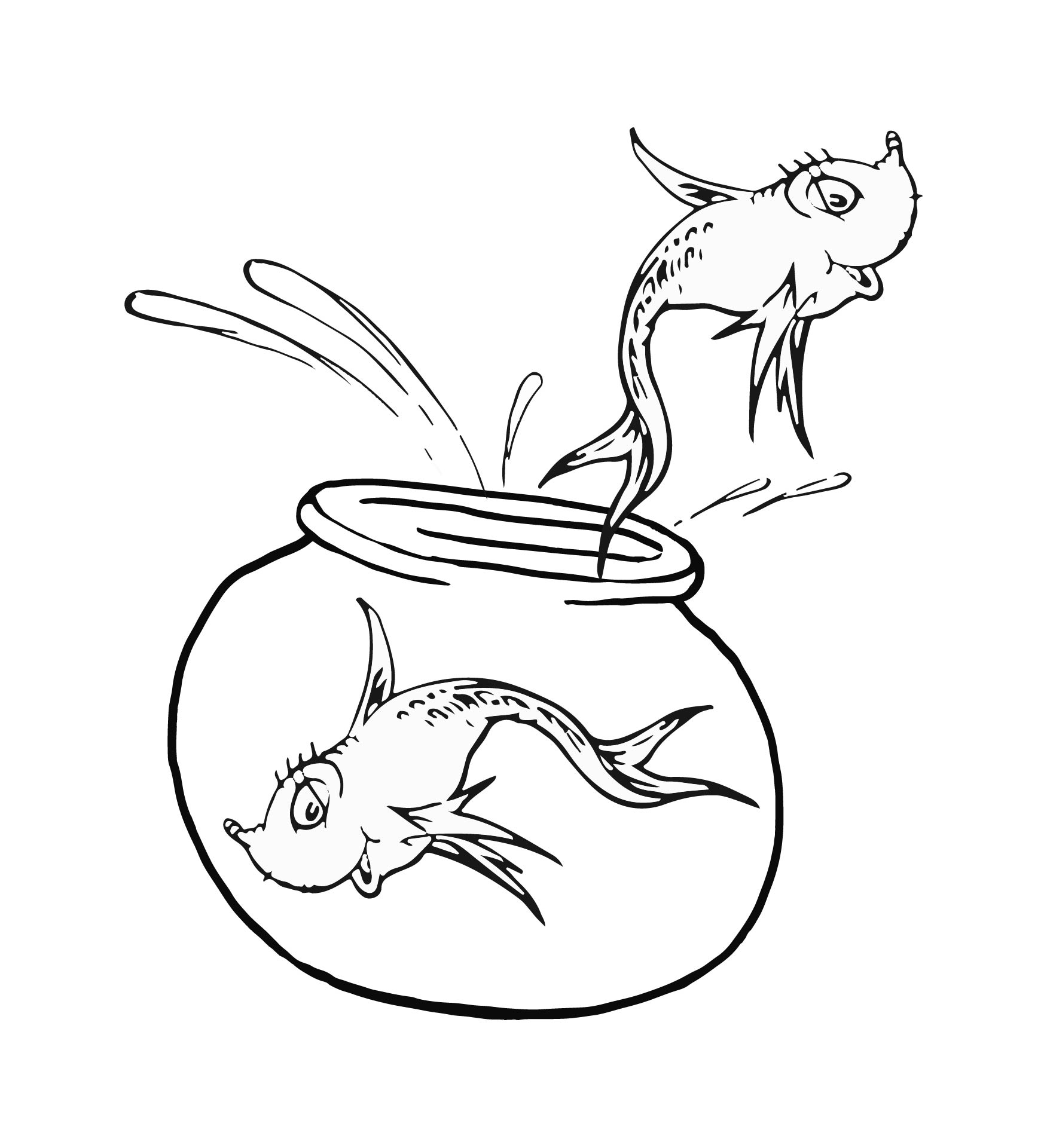 One Fish Two Fish Coloring Pages Printable