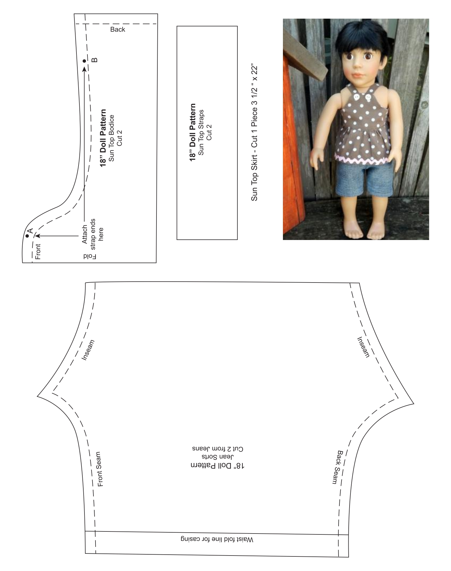 fashion design doll template
