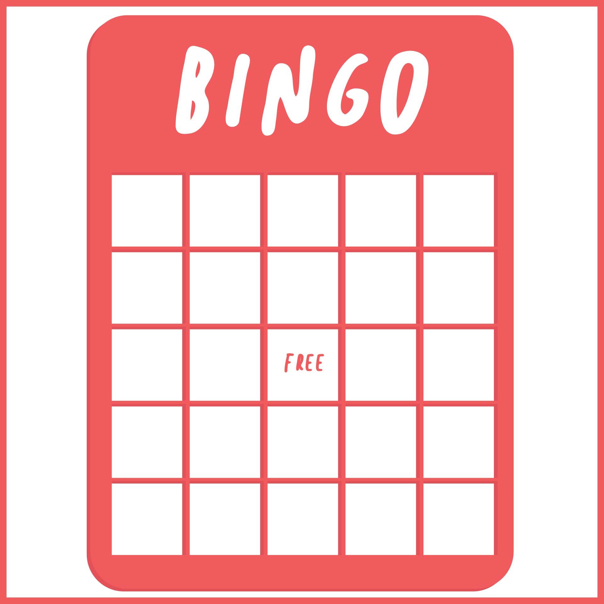 Free Blank Bingo Template Printable Word Searches