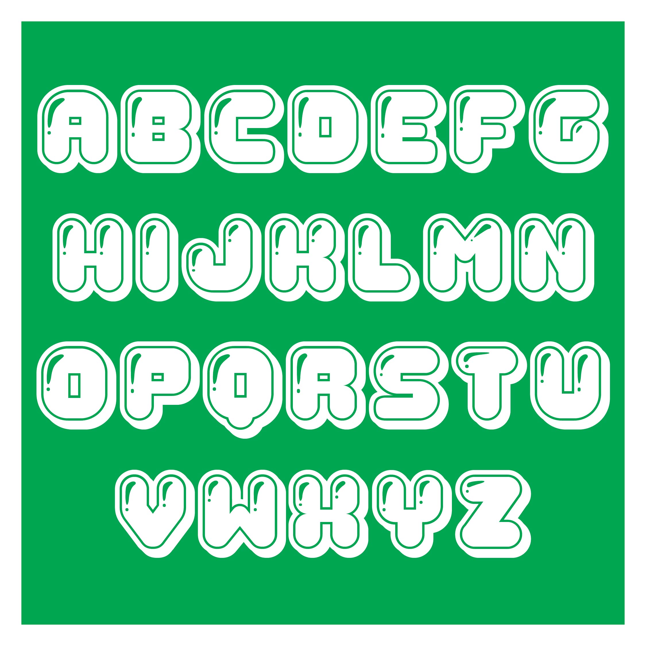 Bubble Letters Alphabet Images