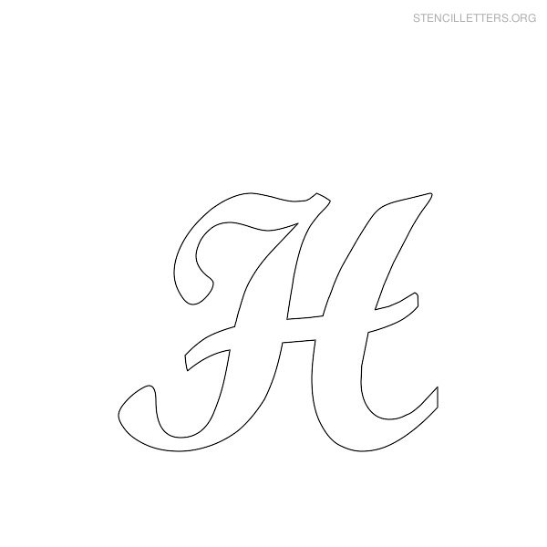 Printable Cursive Letter Stencils